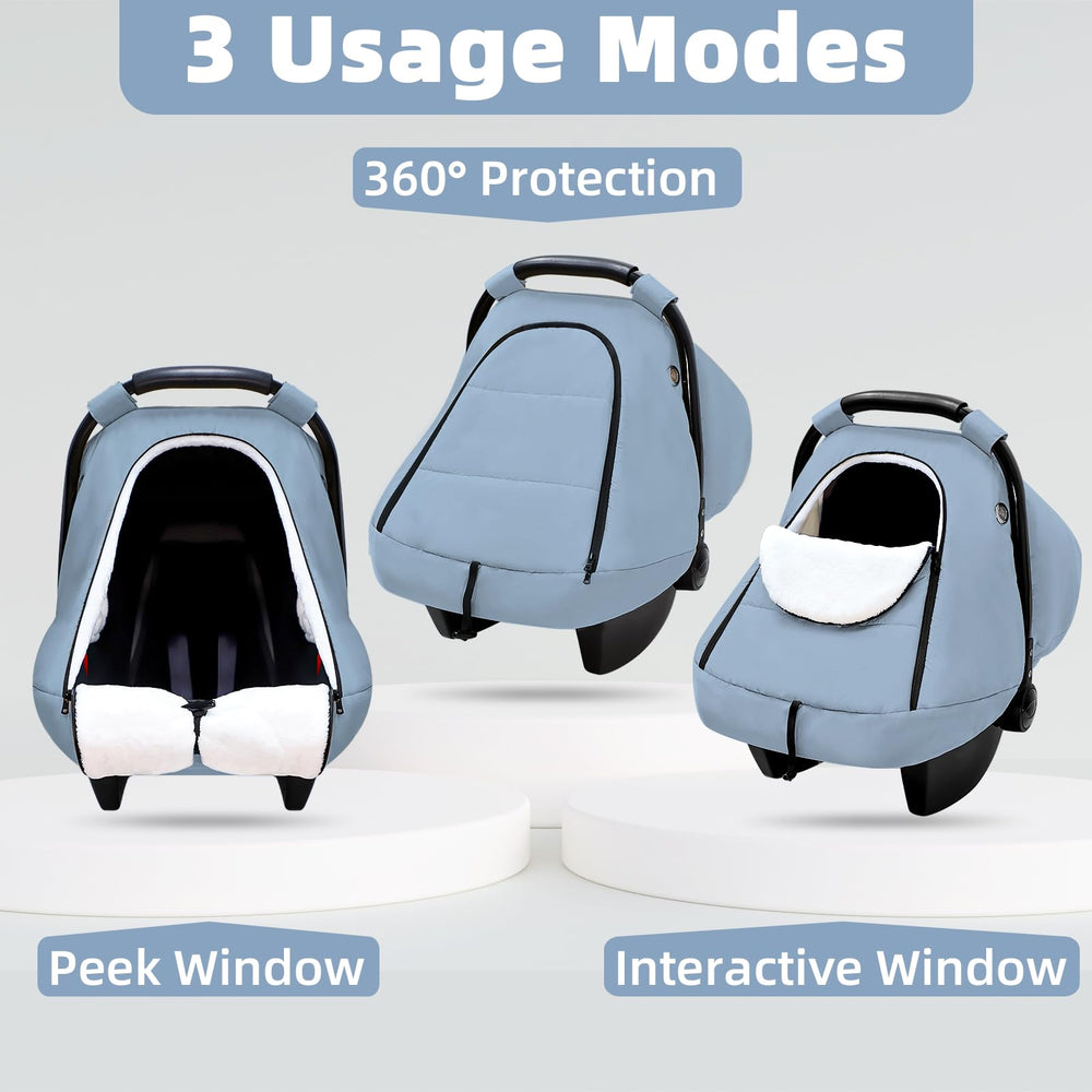 SWESEN winter car seat cover universal fit with Velcro straps.