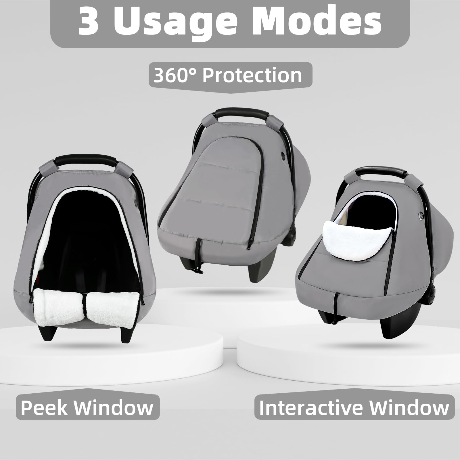 SWESEN Universal-fit with Velcro and elastic fits most car seats and strollers