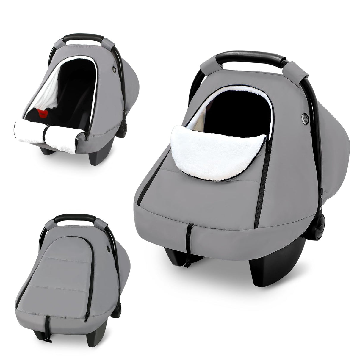 SWESEN Winter Baby Seat Cover with warmth layer keeps infant comfortable on cold rides