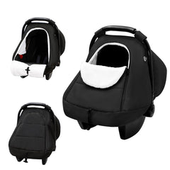 SWESEN winter car seat cover baby close-up highlights warm cotton filling for warmth.