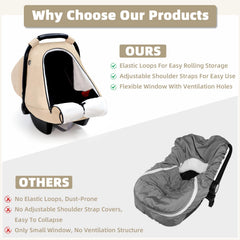 SWESEN winter car seat cover interior fleece lining provides soft warmth.