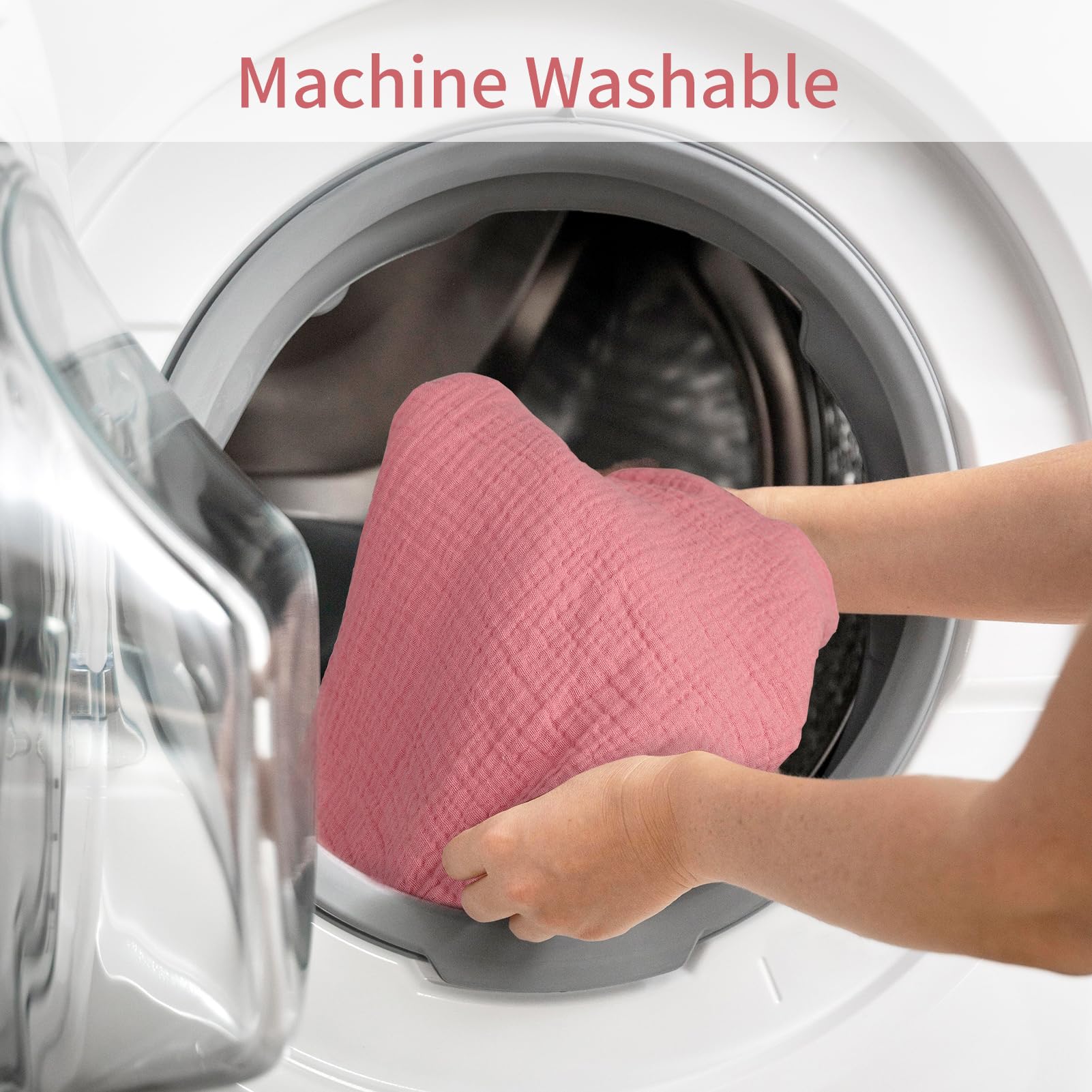 SWESEN pink cover is a washable slipcover for busy caregivers.