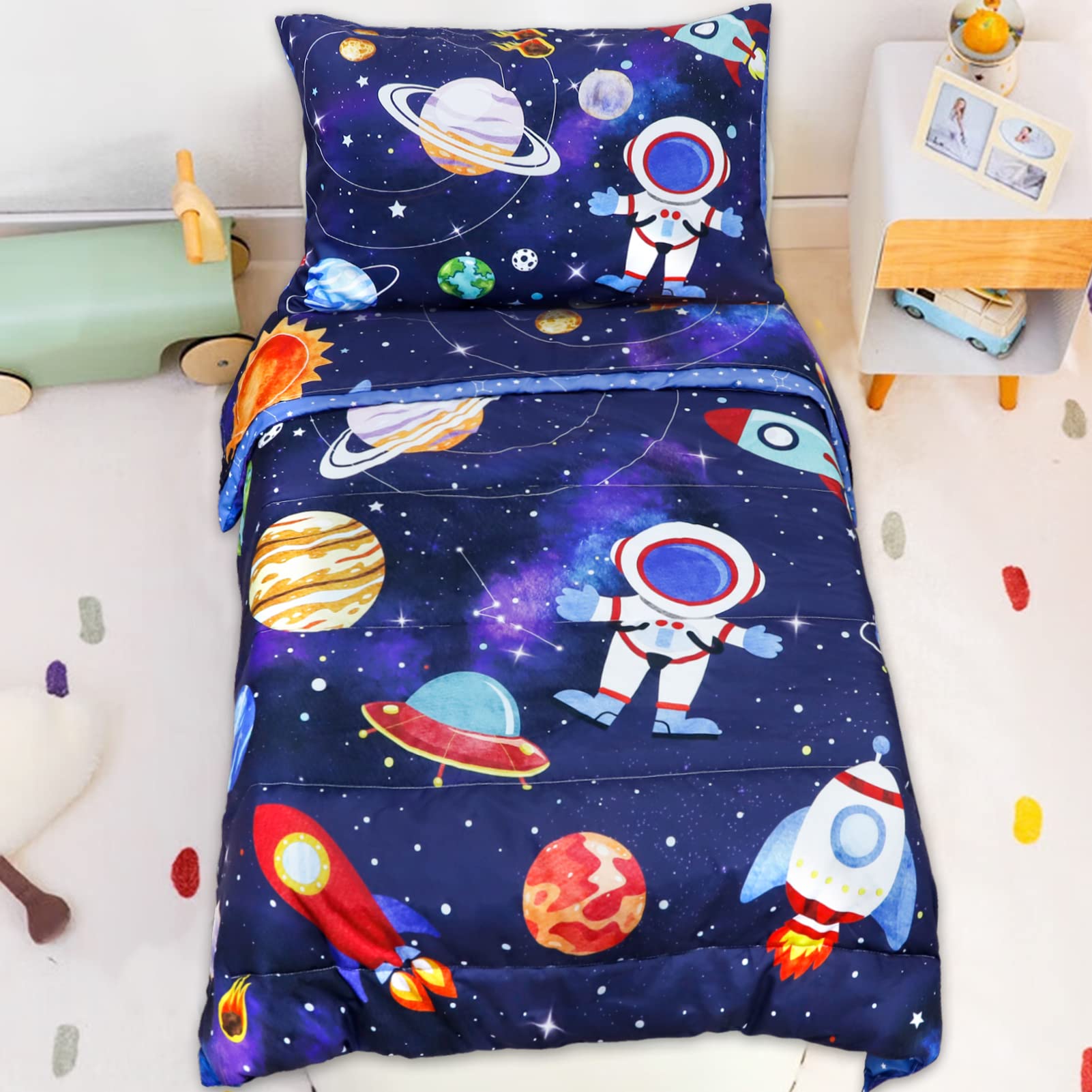 SWESEN Space Bedding pillowcase—soft touch for kid-friendly comfort.