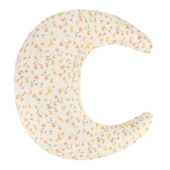 SWESEN muslin nursing pillow cover flower fabric closeup, breathable comfort for baby during feeds.