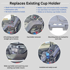 Swigzy silicone coaster cushions bottles on Nuna RAVA to reduce rattling.