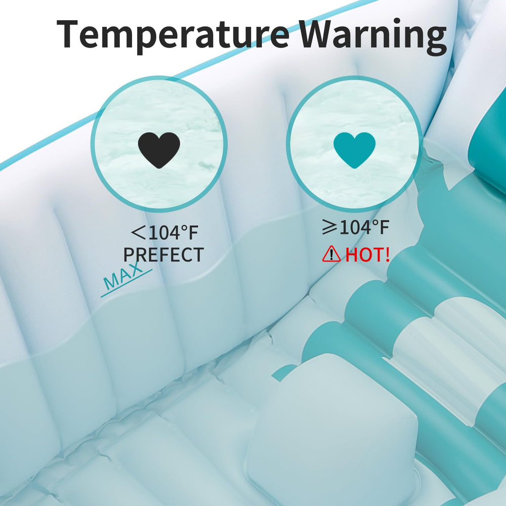 Swimbobo drain plug feature enables quick draining after bath.