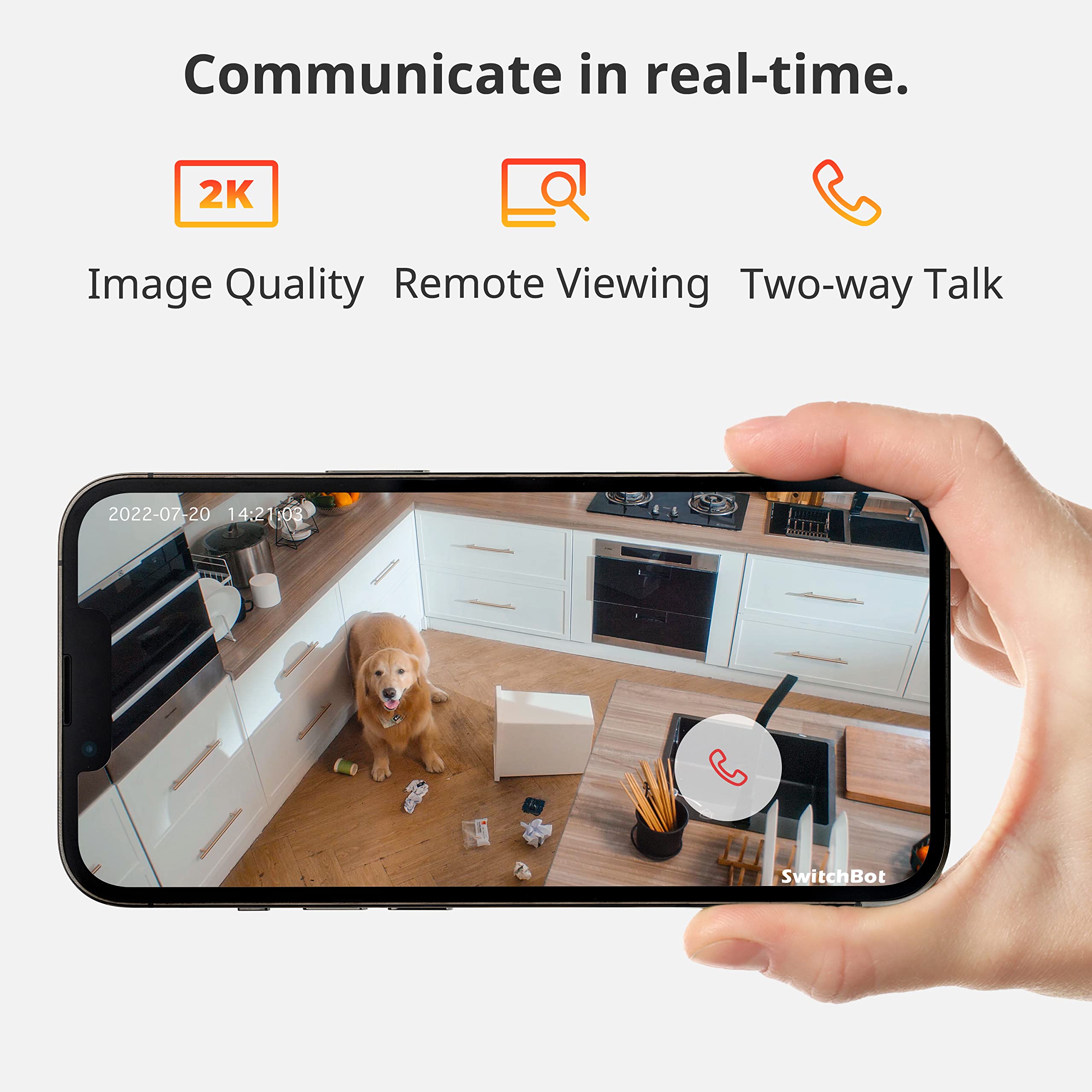 SwitchBot camera supports Alexa voice control and two-way talk.