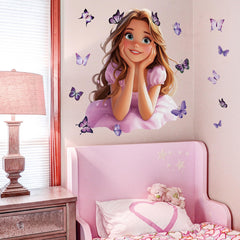 SWORNA Purple butterflies accent wall stickers brighten bathrooms or classrooms.