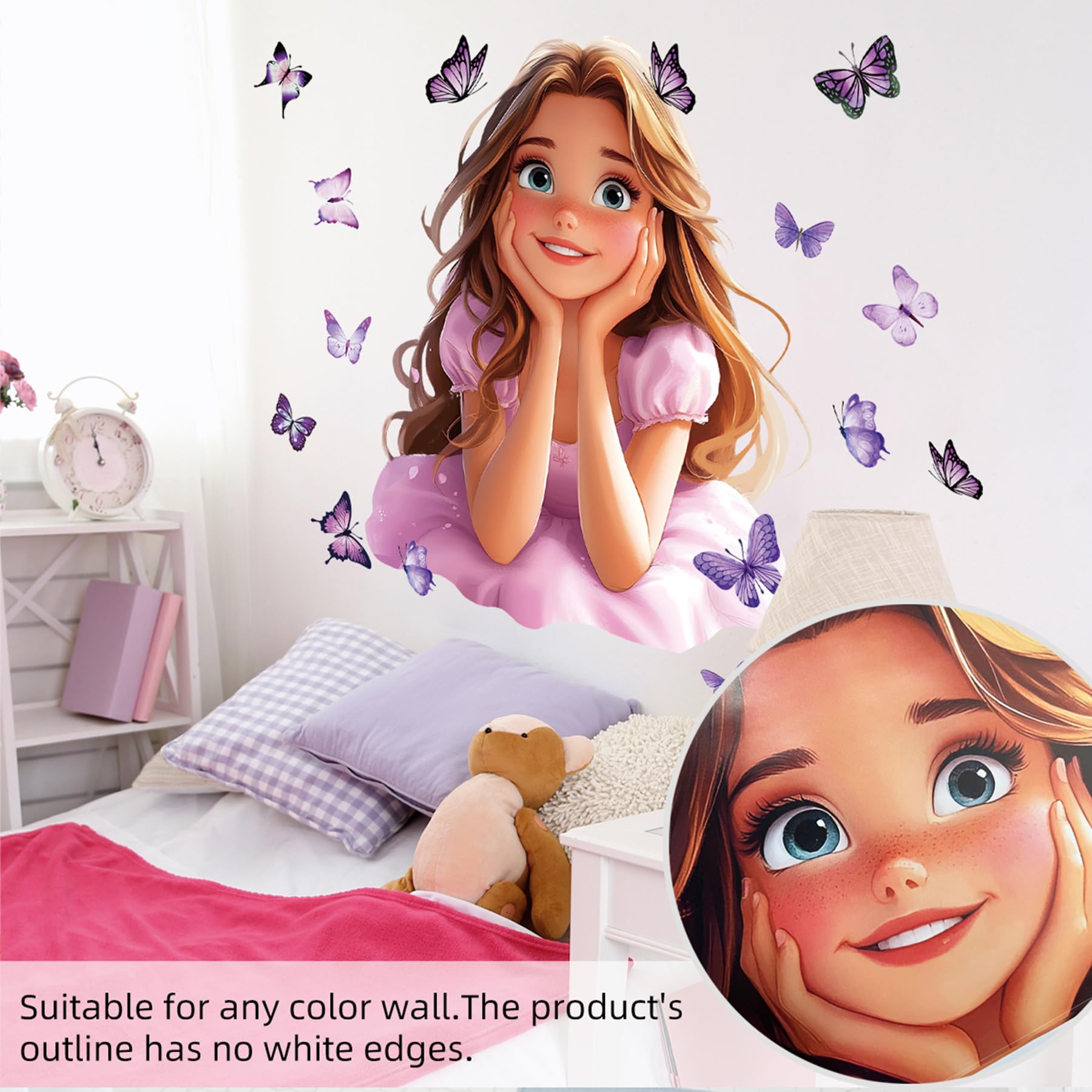 SWORNA Self-adhesive decals peel and stick easily on any wall surface.