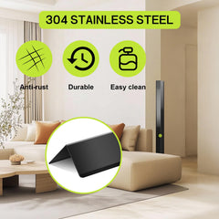 SWPEC black stainless-steel corner-guard on wall for protection