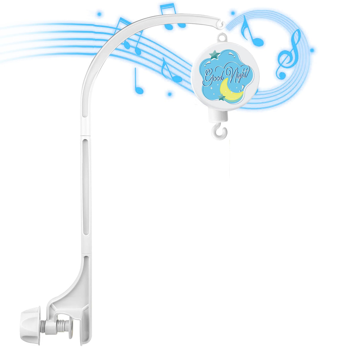 SWSHENR crib mobile arm assembly demonstrates quick, tool-free setup for portable nursery adjustments