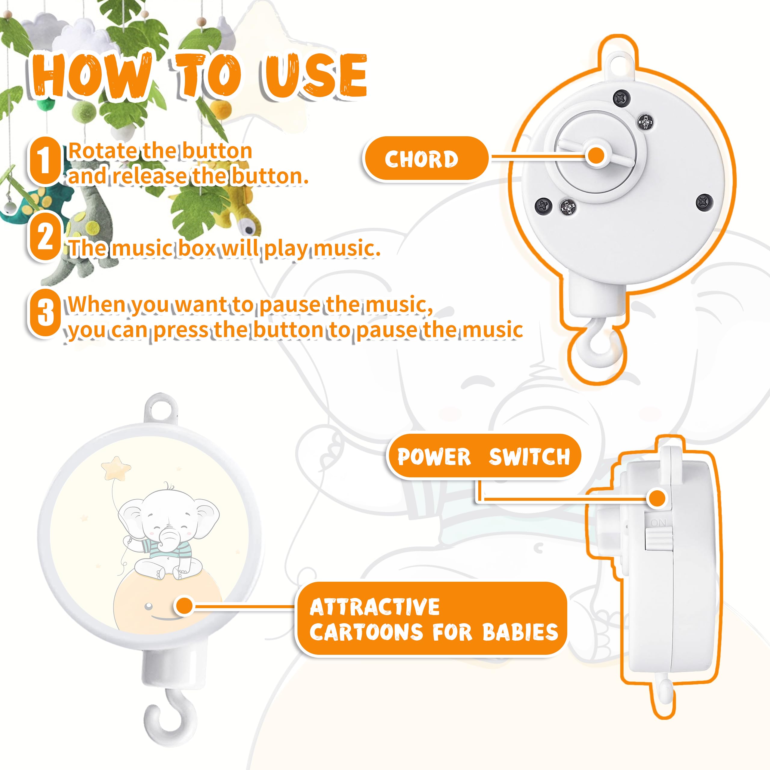 SWSHENR mobile arm angle adjustment highlights 30-degree flexibility for universal crib compatibility.