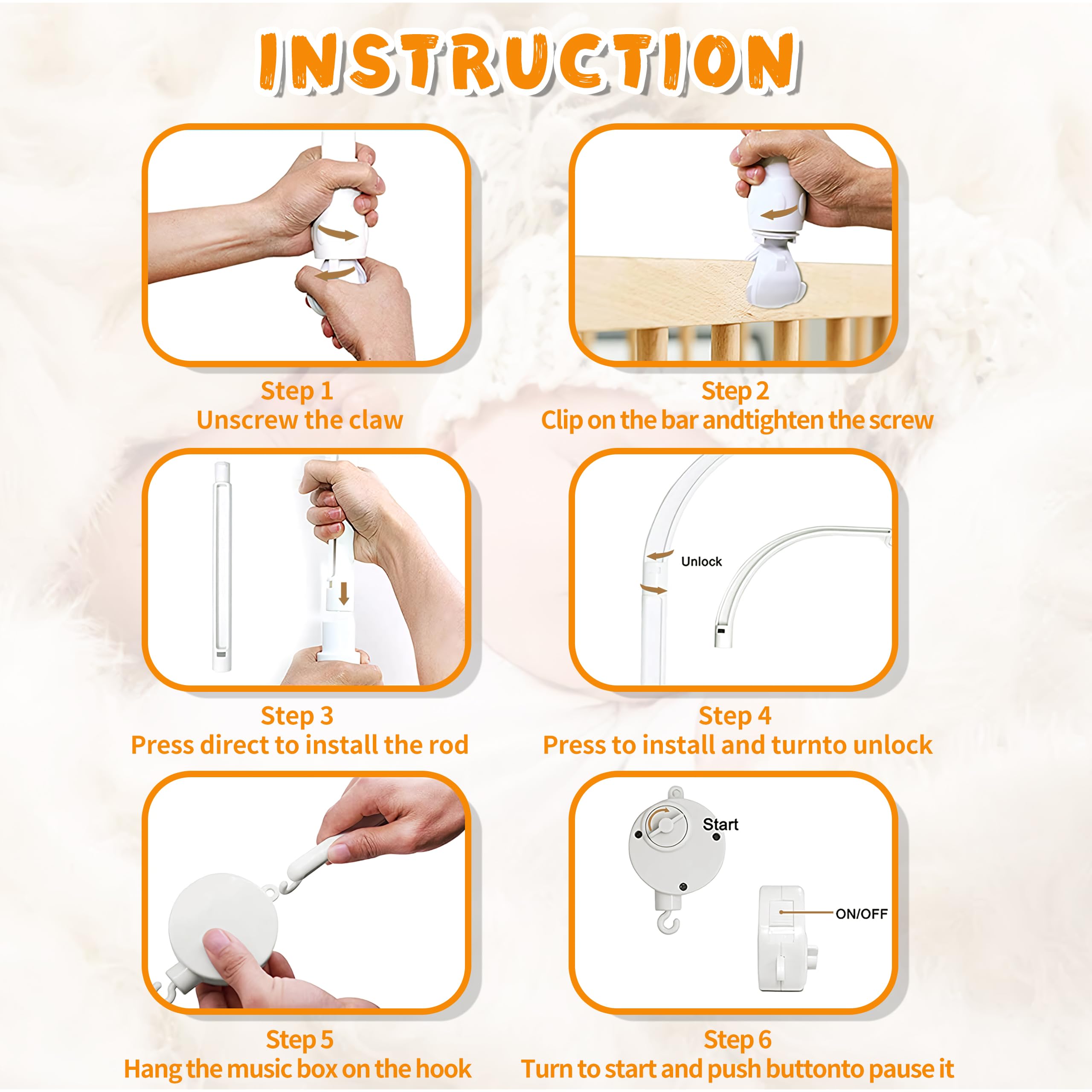 SWSHENR silent motor ensures a peaceful nursery during sleep.