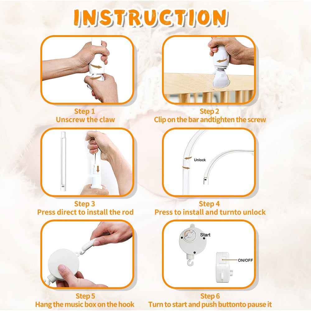 SWSHENR silent motor ensures a peaceful nursery during sleep.