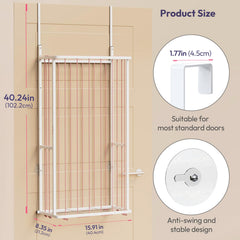 SWTYMIKI large stuffed storage over-the-door pink organizer for toy organization