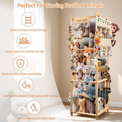 SXBSXB Stuffed Animal Zoo hanging toys demonstrates easy access and display options.