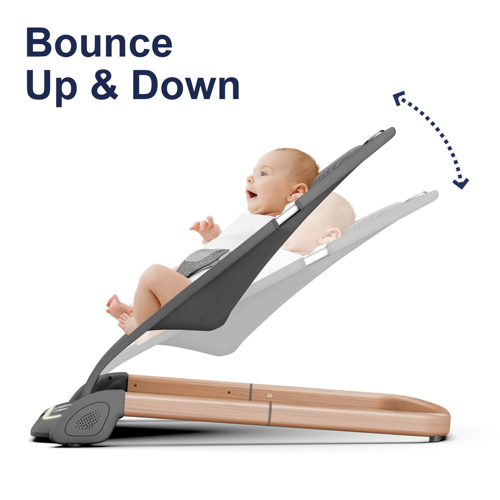 SYCYH baby bouncer seat with music options for soothing lullabies and gentle entertainment.