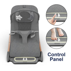 SYCYH baby bouncer seat with toy bar for sensory engagement and developmental play.