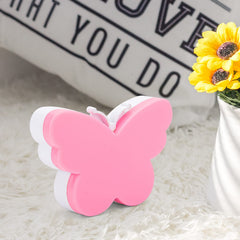 SYCYULAN butterfly LED night light pink dusk-to-dawn sensor enables automatic illumination