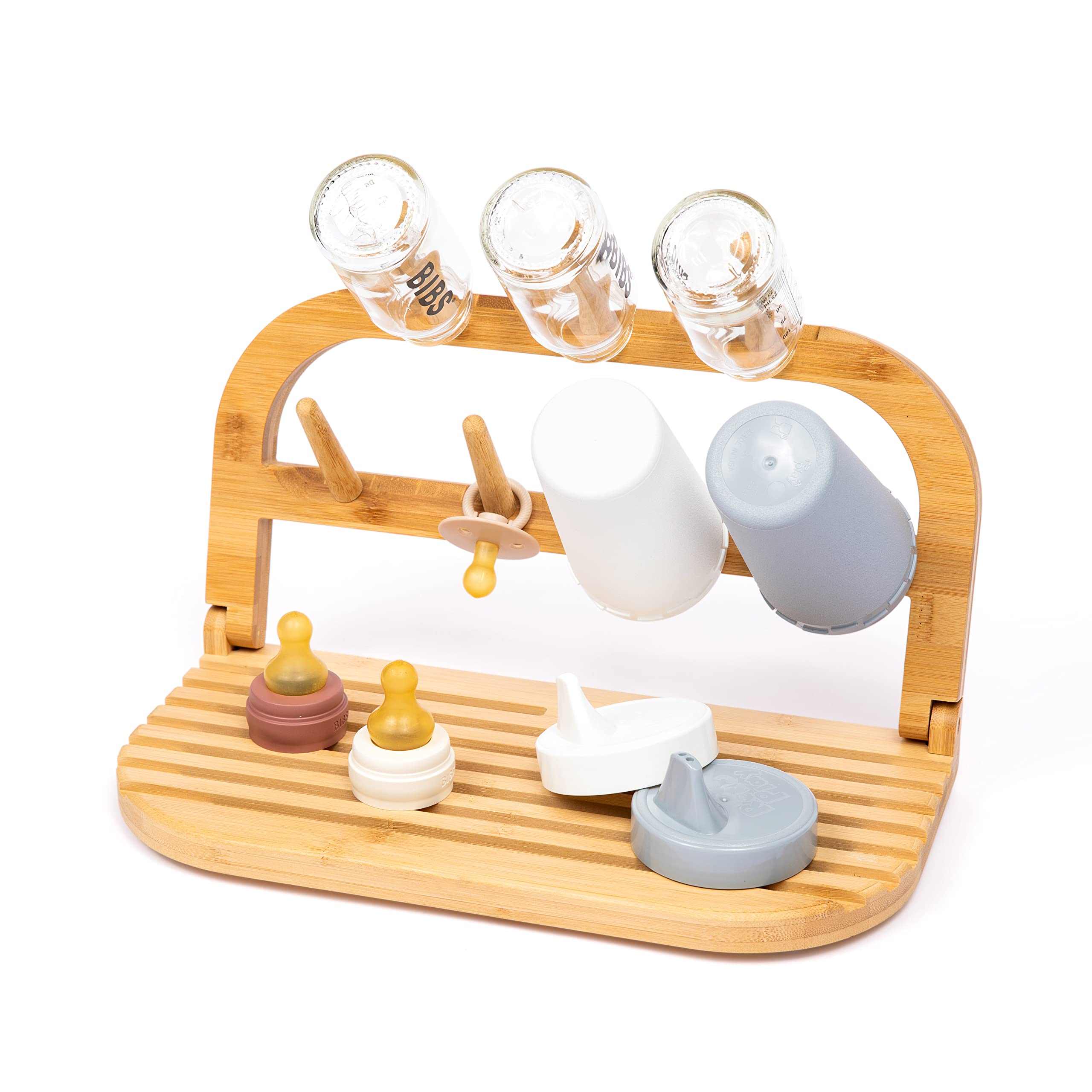 Sydney's Season bottle drying rack on the counter shows space-saving design for small kitchens.