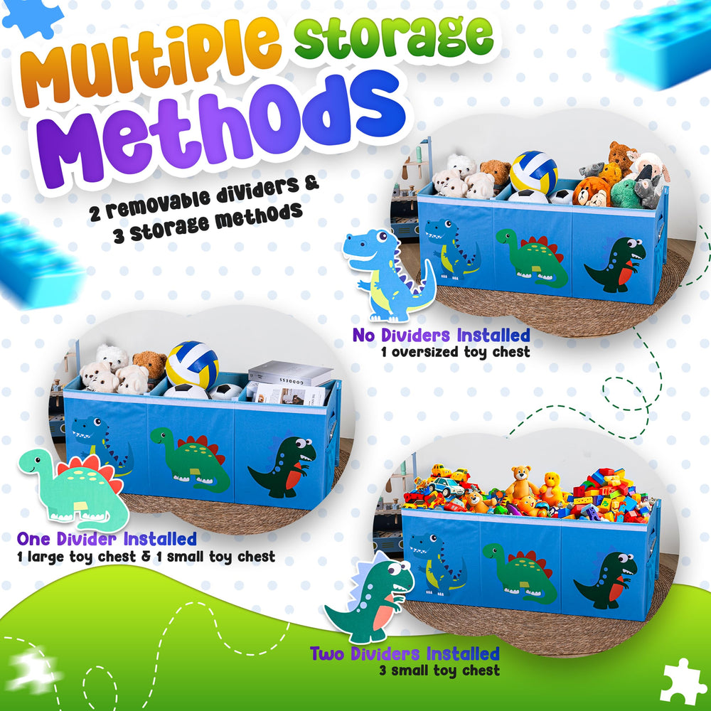 SYFIS extra large toys box in living room setup with neat storage.