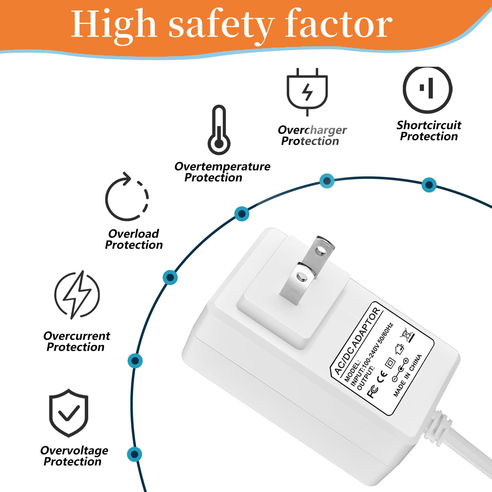 SYFLYH copper-core power cord for longer life.