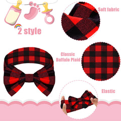 Syhood elastic plaid headband for newborns and toddlers