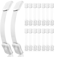 Syican cabinet locks packaging view highlights the 16-pack safety solution.