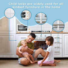 Syican cabinet lock on drawer front illustrates secure, child-friendly storage.
