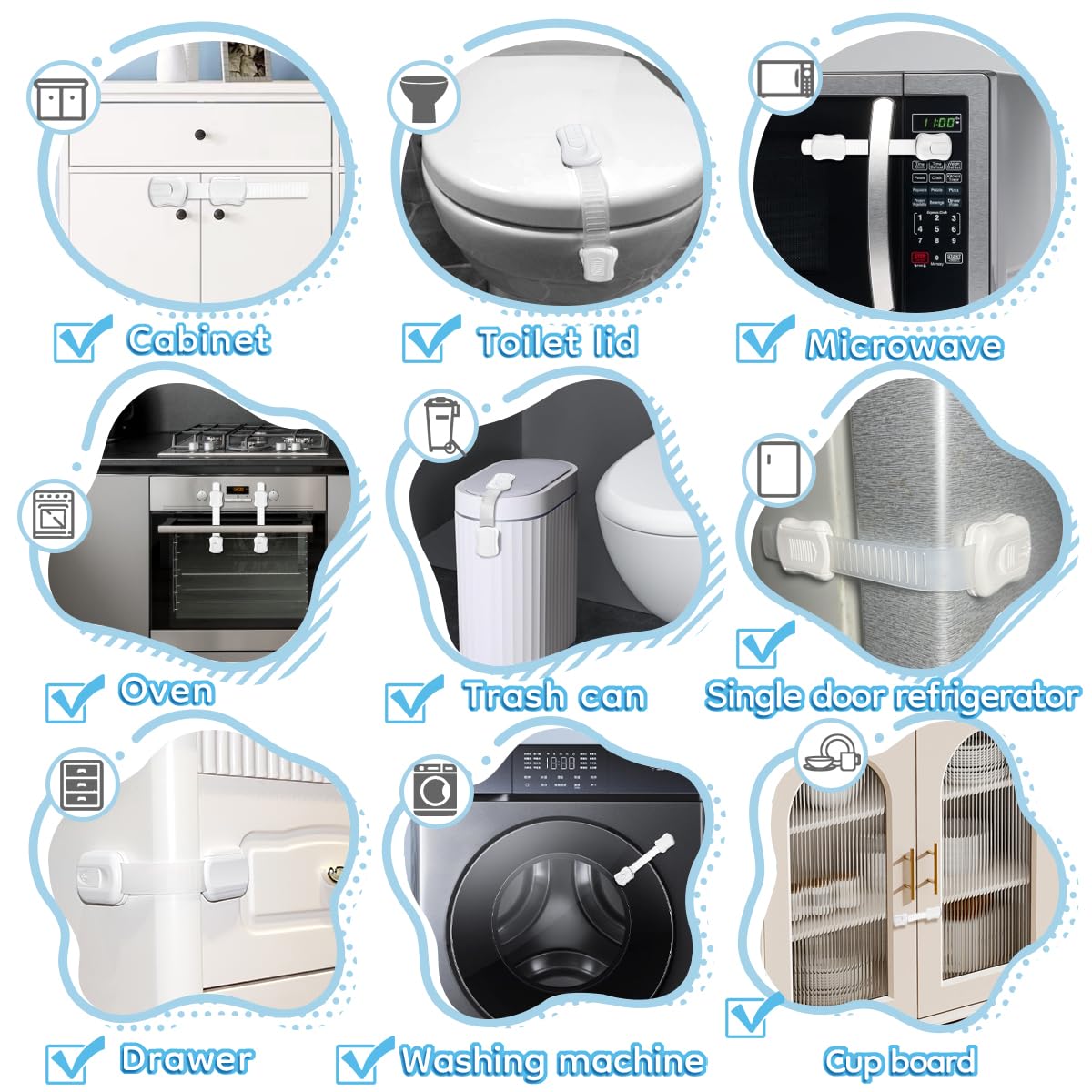 Syican installation instruction demo, tool-free setup with adhesive mounting.