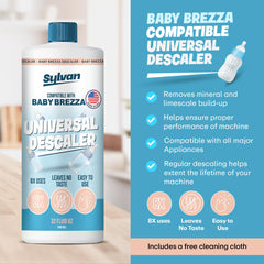 Sylvan Hills Descaler closeup highlights plant-based formula with no odor for baby appliances