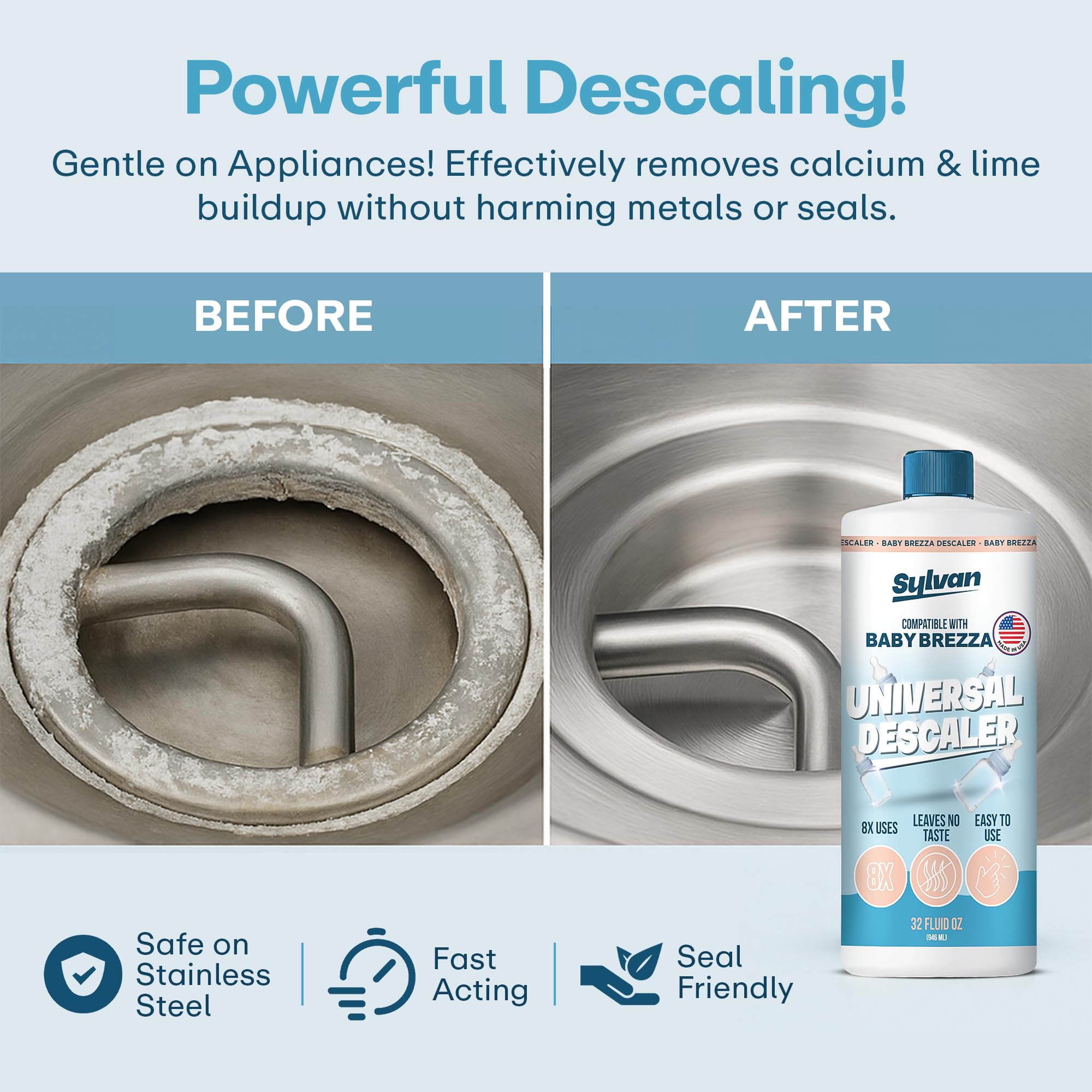 Sylvan Hills Descaler compatible with Baby Brezza for routine maintenance