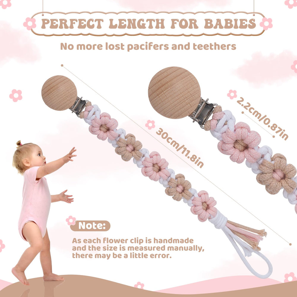 Symbolife pacifier clip with boys and girls style for versatile use
