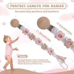 Symbolife pacifier clip with boys and girls style for versatile use