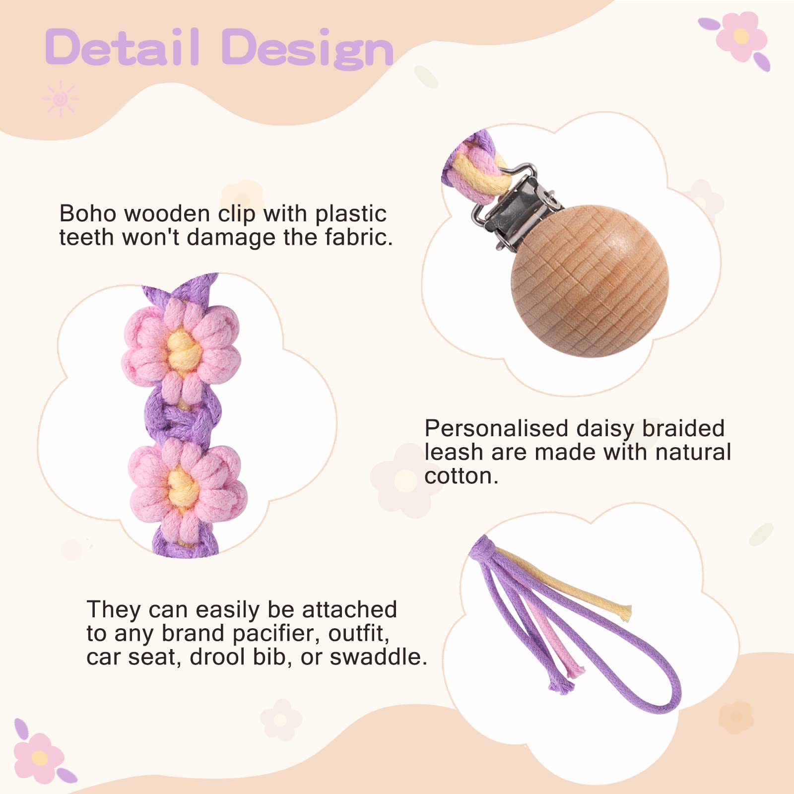 Symbolife wooden clip closeup highlights durable clip protecting clothing
