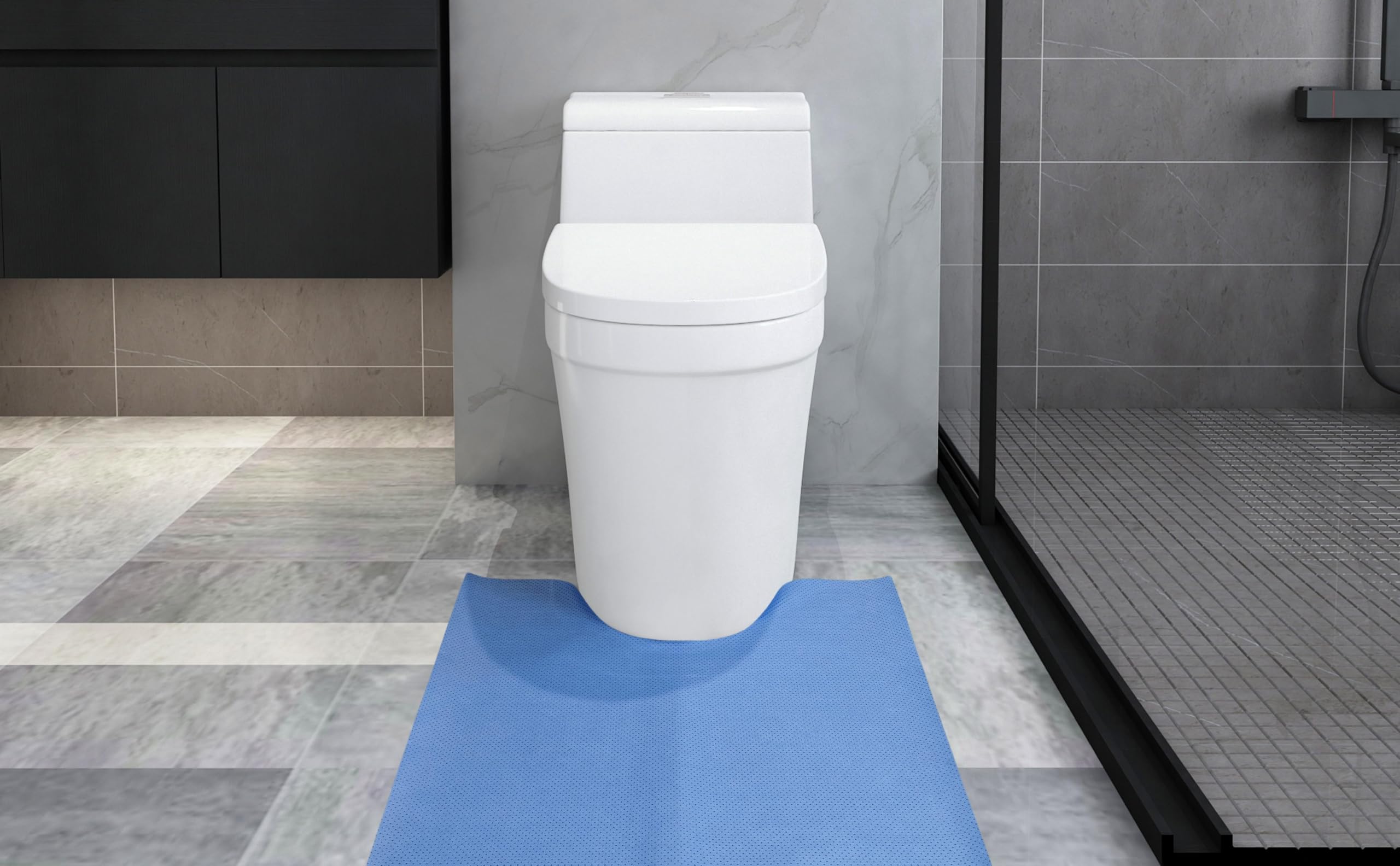 Can be trimmed to fit different toilet shapes.