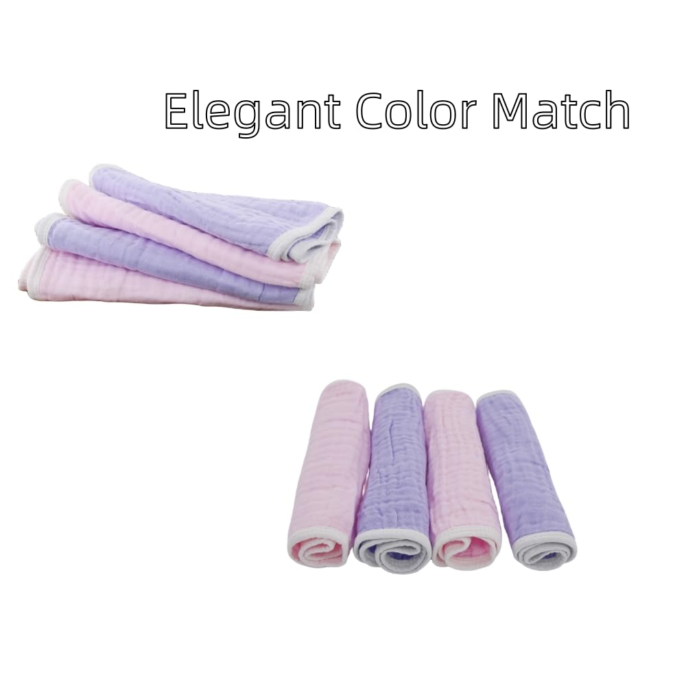 Synrroe pink-purple colorway burp cloths for baby care