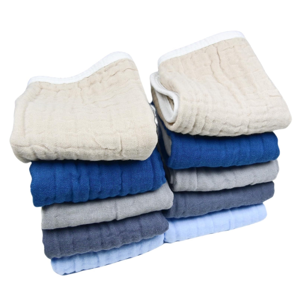 Synrroe burp cloths measure 20 by 10 inches for broad coverage