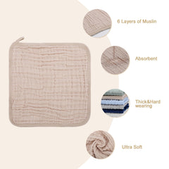 Synrroe-multicolor-baby-washcloths-soft-skin showcases colorful set that feels ultra-soft on baby cheeks.