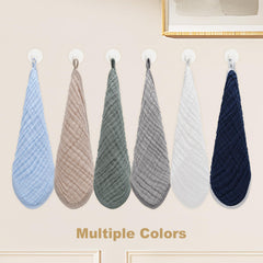 Synrroe-muslin-baby-washcloths-6-ply-absorbent helps wipe spills during feeding with high absorbency.