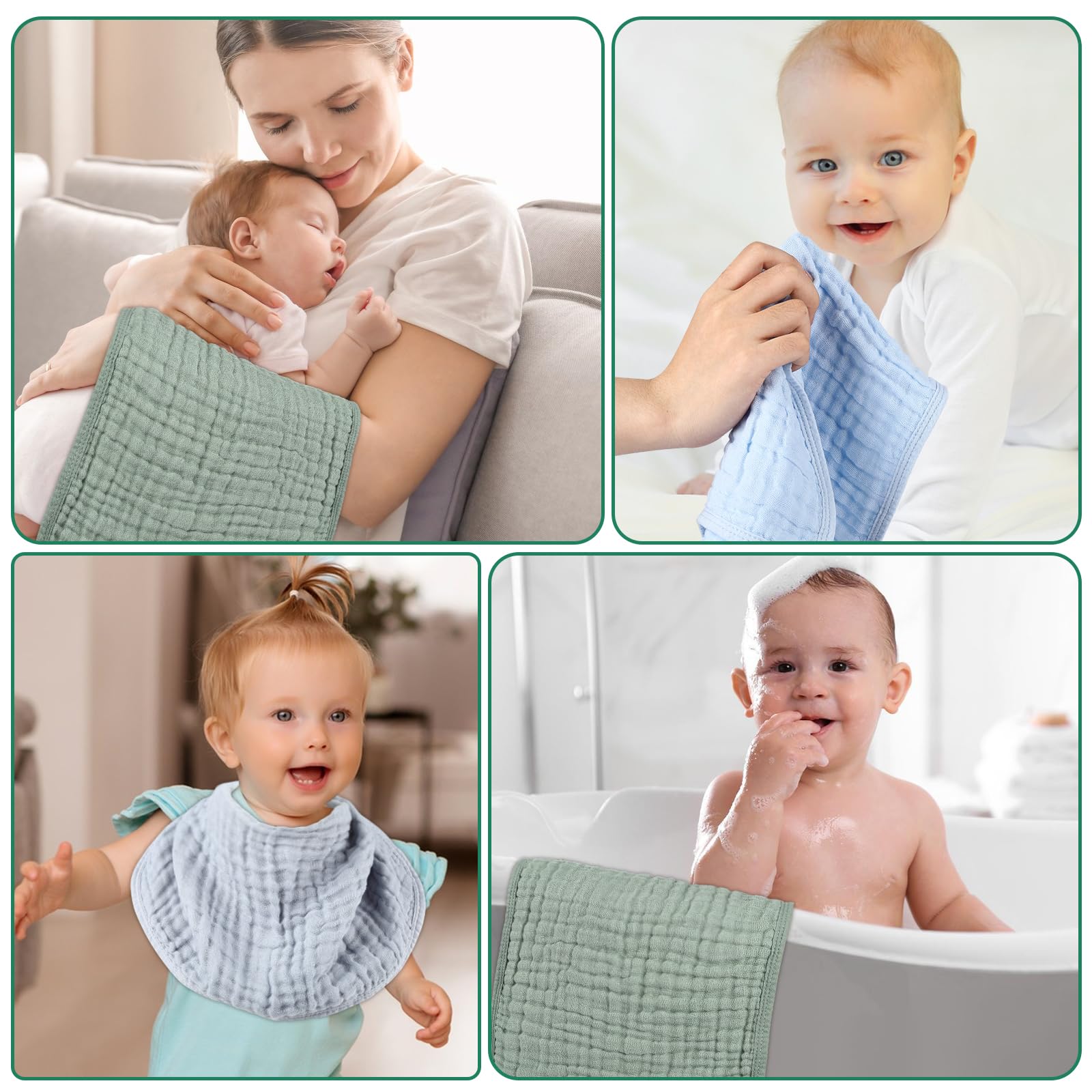 Synrroe muslin burp cloth beige gentle comfort during newborn feeding