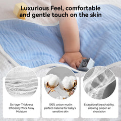 Synrroe muslin burp cloths soft texture against baby's skin