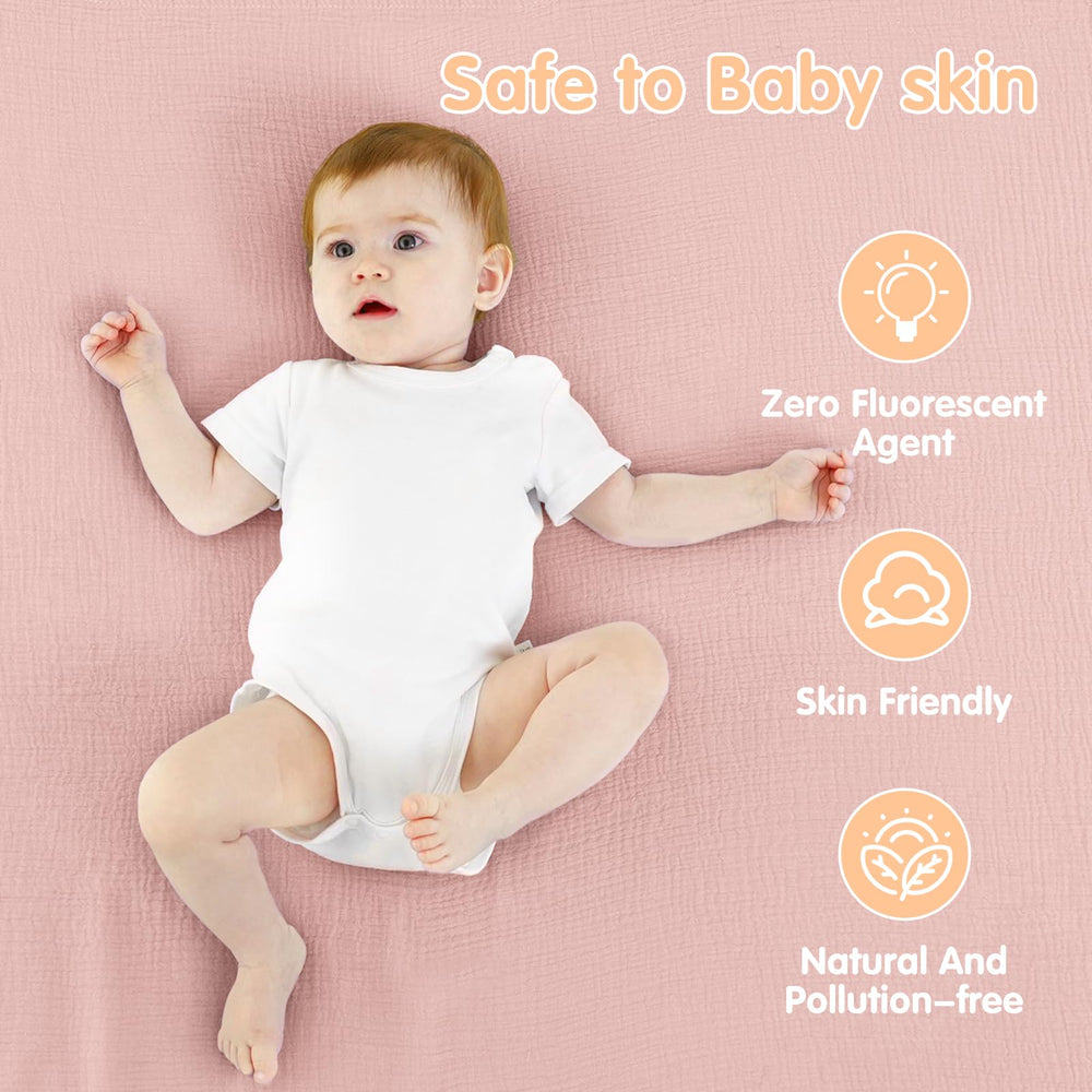 Synrroe muslin swaddle blanket packaging image emphasizes a practical two-pack value.