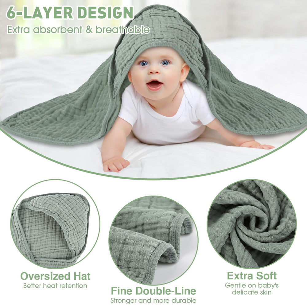 Synrroe muslin towel close-up highlights plush, gentle fibers.