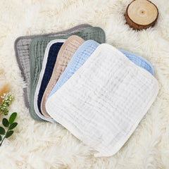 Synrroe-muslin-washcloths-durable-machine-washable feature reinforced stitching for lasting use.