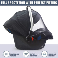 Sysmie bassinet net offers airy mesh for comfortable outdoor time.