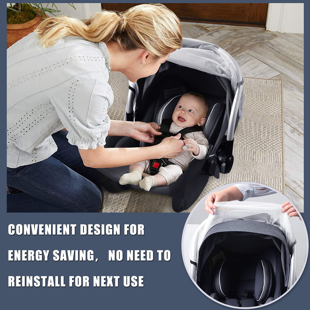 Sysmie bassinet mosquito net fits cradles with breathable mesh protection.