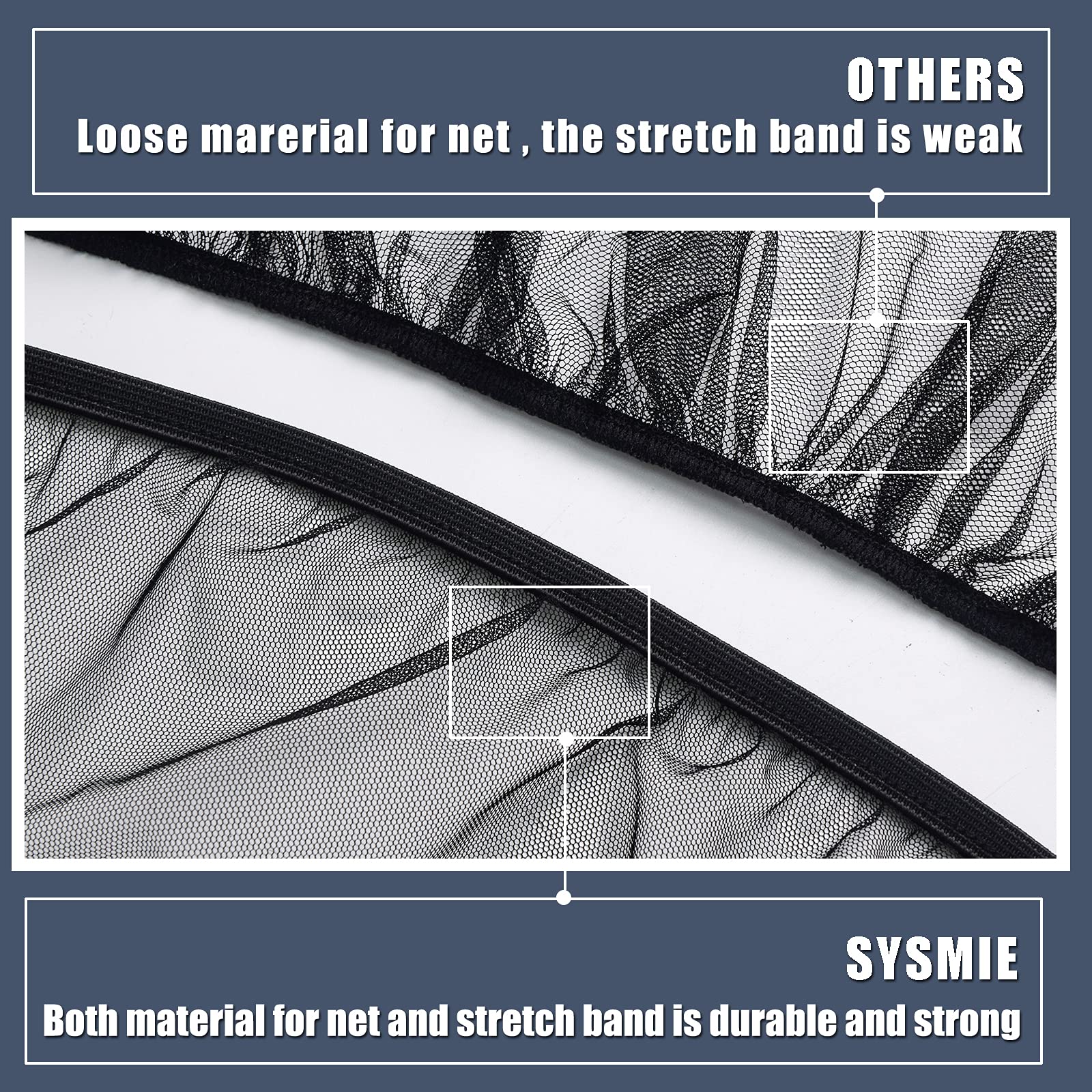 Sysmie cradle net provides breathable coverage for peaceful naps outdoors.