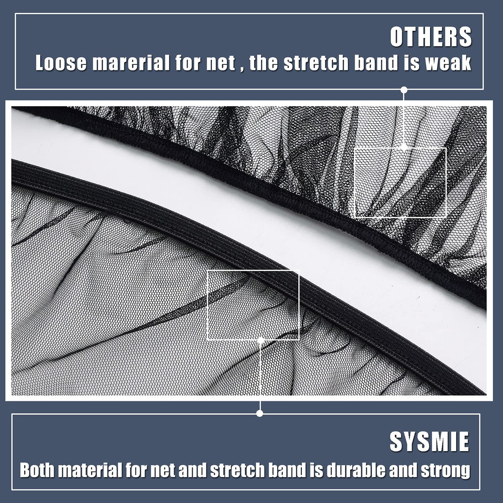 Sysmie cradle net provides breathable coverage for peaceful naps outdoors.