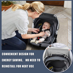 Sysmie infant carrier net fits snugly with airflow for quick access.